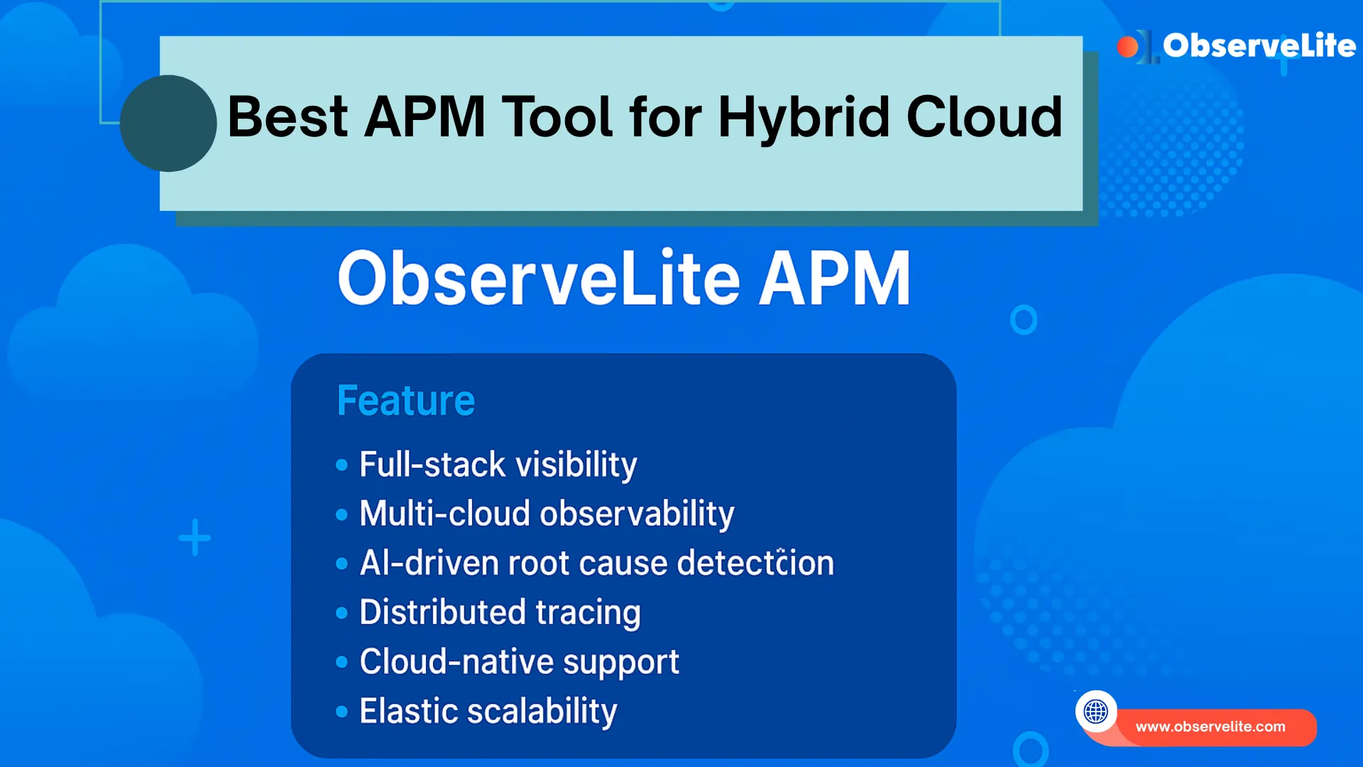 Best APM Tool for Hybrid Cloud | ObserveLite APM